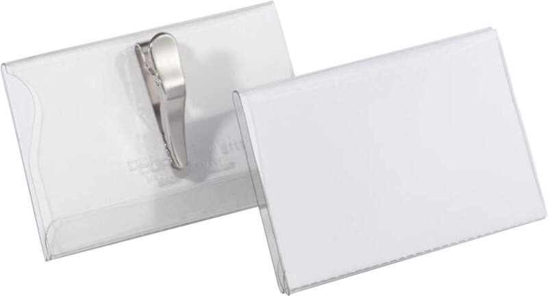 Badge nominatif DURABLE Pince crocodile 9 x 5,4 cm Plastique 25 Unités 