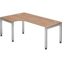 Hammerbacher J Series VJS Hoekbureau Hoek Walnoot 4 metalen poten 2.000 (B) x 1.200 (D) x 760 (H) mm Spaanplaat, Staal