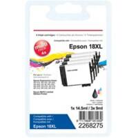 Cartouche jet d'encre Office Depot Compatible Epson 18XL Cyan, magenta, jaune, noir C13T18164012 4 Unités