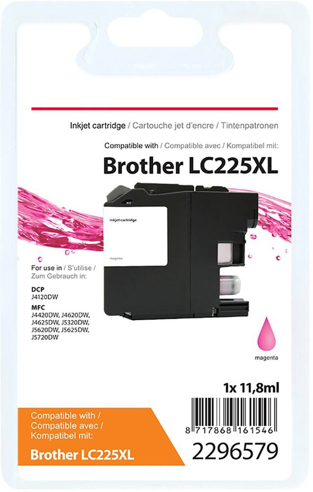 Cartouche jet d'encre Office Depot Compatible Brother LC225XL Magenta