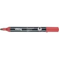 Marqueur permanent Viking PBM1.5 Pointe moyenne, ogive 1.5 mm Rouge Non rechargeable Résistant à l'eau