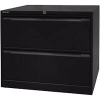 Armoire de classement Bisley Acier 2 Tiroirs Verrouillable 800 x 622 x 711 mm Noir