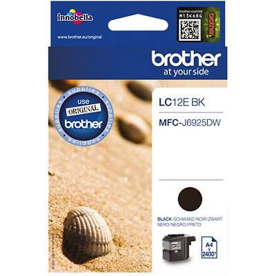 Brother LC12EBK Origineel Inktcartridge Zwart