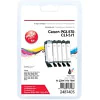 Office Depot PGI-570/CLI-571 compatibele Canon inktcartridge cyaan, magenta, geel, zwart multipak 5 stuks