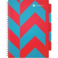 Foray Extreme A4 Projectboek Turquoise Polypropyleen kaft Gelinieerd Geperforeerd 175 vellen