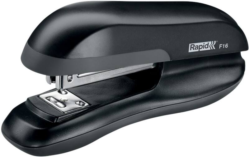 Agrafeuse Rapid Fashion F16 23810501 demi bande noir 30 feuilles 24/6, 26/6 métal, plastique