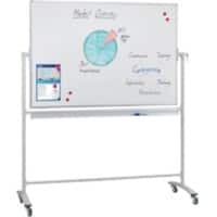 Tableau blanc mobile Franken Rotatif Magnétique Autoportant Acier laqué 180 x 120 cm