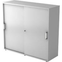 Armoire à portes coulissantes Hammerbacher Aggloméré 2 Étagères Verrouillable 1200 x 400 x 1100 mm Gris