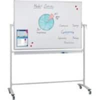 Tableau blanc Franken X-traline Autoportant Magnétique Mobile Rotatif Émail 120 x 90 cm