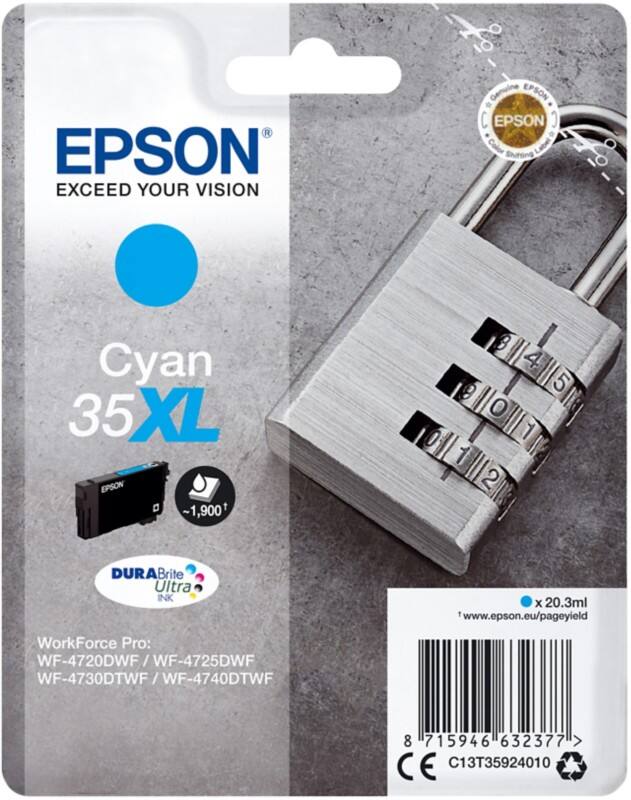 Epson 35XL Origineel Inktcartridge C13T35924010 Cyaan