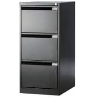 Bisley Hangmappenladenkast 3 Lades laden Zwart 470 x 622 x 1.016 mm