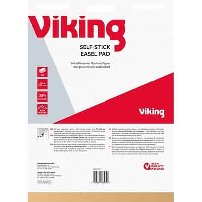 Viking Wandmontage Memobord 63,5 x 78 cm Wit 30 vellen