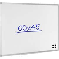 Tableau d'affichage blanc magnétique 60 x 90 cm + 3 marqueur tableau 10  aimants et brosse