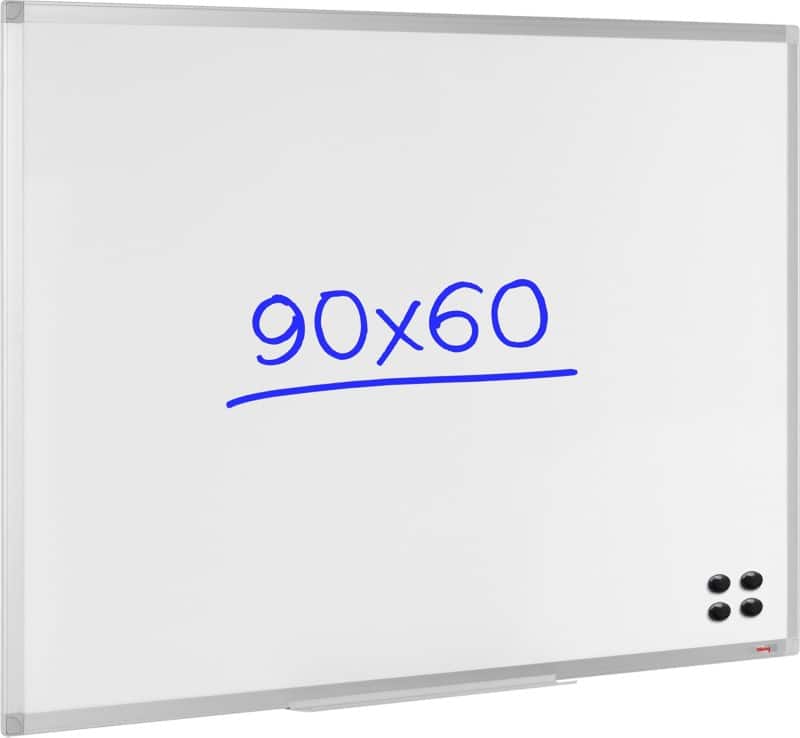 Tableau blanc Viking Montage mural Magnétique Acier Laqué Simple face 90 (L) x 60 (H) cm