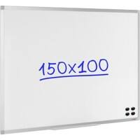 Tableau blanc Viking Montage mural Magnétique Émail Simple face 150 (L) x 100 (H) cm