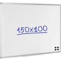 Viking Whiteboard Wandmontage Magnetisch Email Enkel 150 (B) x 100 (H) cm