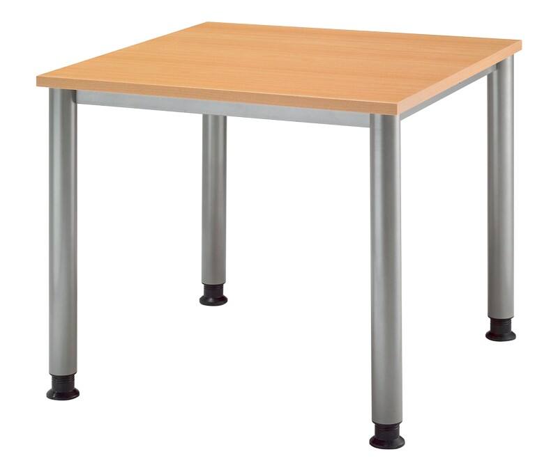 Bureau Hammerbacher Matrix Carré Hêtre 4 pieds 800 (L) x 800 (P) x 760 (H) mm Aggloméré, Aluminium, Bois, Plastique