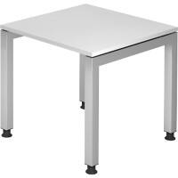 Bureau Hammerbacher J Series VJS Hauteur ajustable Rectangulaire Blanc 4 pieds métalliques 800 (L) x 800 (P) x 760 (H) mm Acier, Aggloméré