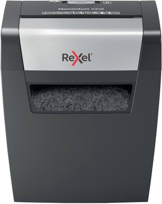Destructeur de documents Rexel Momentum 9 Feuilles Coupe croisée Niveau de sécurité P-3 15 L X308