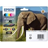 Epson 24XL Origineel Inktcartridge C13T24384011 Zwart, cyaan, lichtcyaan, magenta, lichtmagenta, geel Multipack 6 Stuks