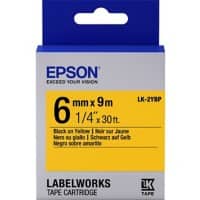 Epson C53S652002 LK-2YBP Etiketteertape Authentiek Zwart op Geel 6 (B) mmx 9 m