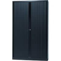 Armoire à portes coulissantes Bisley Acier, Plastique 4 Verrouillable 1200 x 430 x 1980 mm Noir