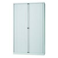 Armoire haute à portes rideaux Bisley Gris 1200 x 430 x 1980 mm Acier Portes en plastique