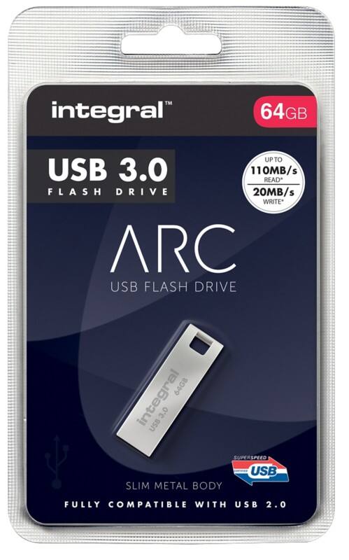 Integral ARC USB-stick 64 GB USB 3.0 Zilver