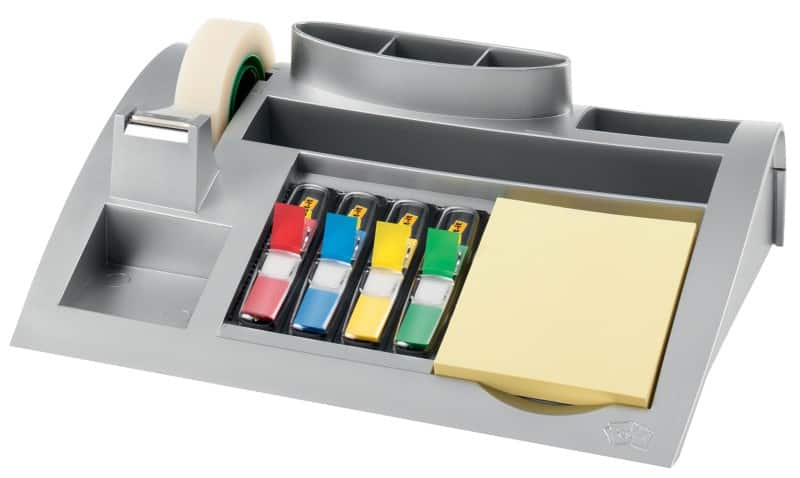 Post-it C50 Bureau organizer Zilver Blanco Kunststof 25,6 x 16,6 x 6,8 cm