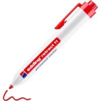 edding Retract 11 Permanent marker Medium Ronde punt 1,5-3 mm Rood Navulbaar