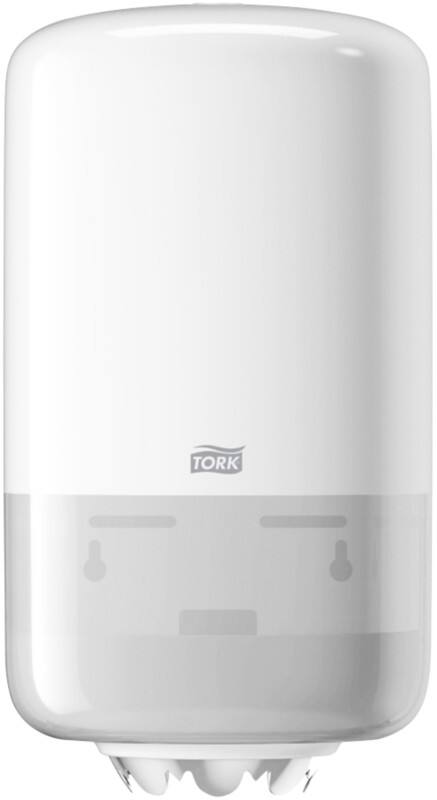 Distributeur à dévidage central Tork Mini M1 Fixation murale Verrouillable 32 x 17 x 16 cm Blanc