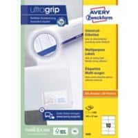 Étiquettes universelles AVERY Zweckform 3425 Ultragrip Blanc A4 105 x 57 mm 100 Feuilles de 10 Étiquettes