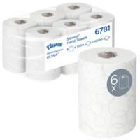 Essuie-mains Kleenex Ultra Slimroll Rouleau Blanc 2 épaisseurs 6781 6 Rouleaux