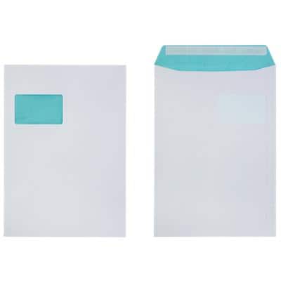 Enveloppes à dos carton Office Depot Avec fenêtre C4 229 (l) x 324 (h) mm Bande adhésive Blanc 130 g/m² 100 Unités