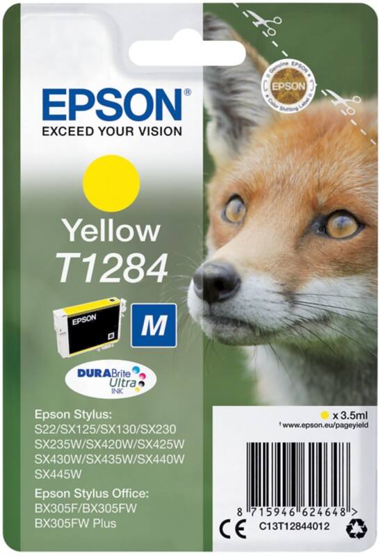 Epson T1284 Origineel Inktcartridge C13T12844012 Geel