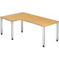 Bureau Hammerbacher Q Series Coin Hêtre 4 pieds 1200 (L) x 2000 (P) x 685 (H) mm Bois