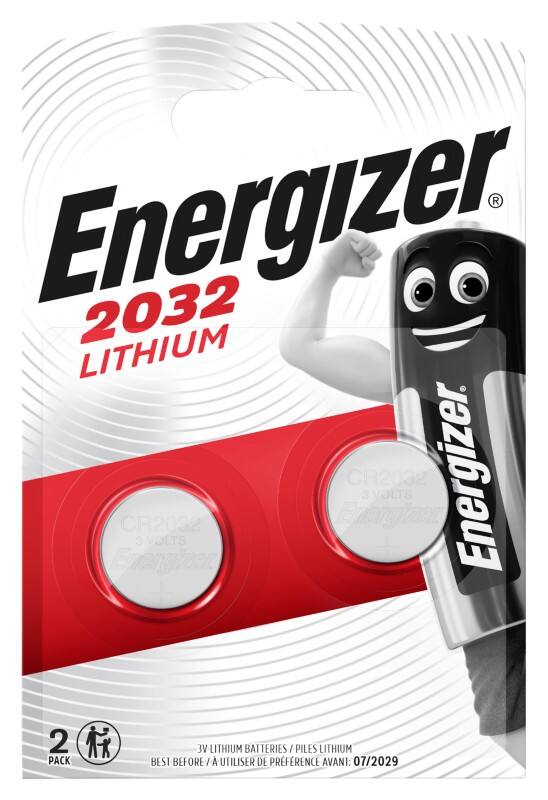 Energizer Knoopcelbatterij Lithium CR2032 240 mAh Lithium (Li) 3 V 2 Stuks