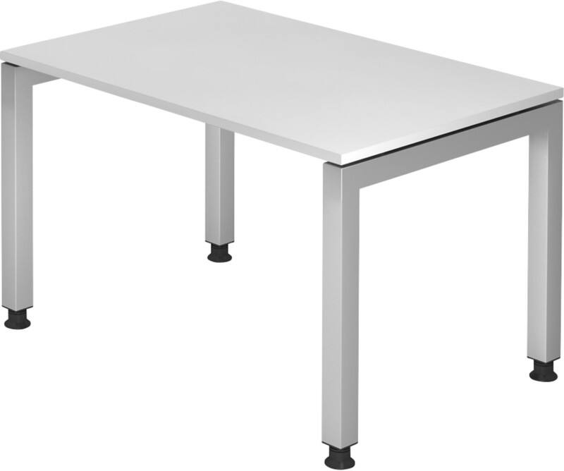 Bureau Hammerbacher J Series VJS Hauteur ajustable Rectangulaire Blanc 4 pieds métalliques 1200 (L) x 800 (P) x 760 (H) mm Acier, Aggloméré