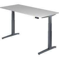 Bureau assis-debout Hammerbacher XBHM Graphite, gris 1800 x 800 x 720 mm