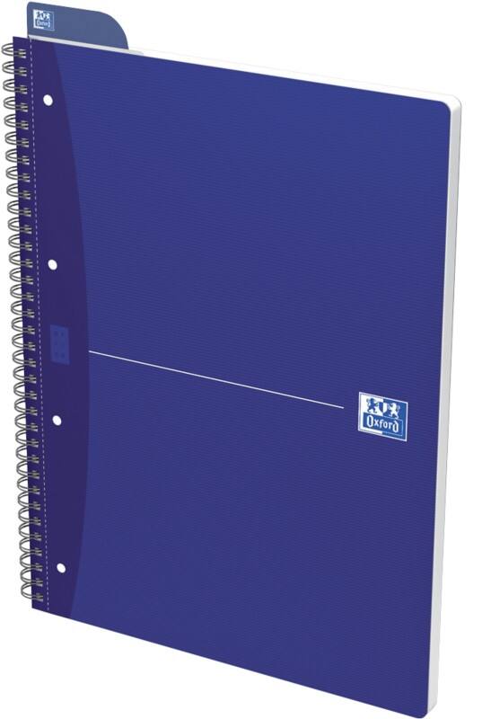 OXFORD Office Essentials Notitieboek A4+ Geruit Spiraal gebonden Karton Blauw Geperforeerd 140 Pagina's