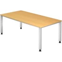 Hammerbacher Q Series Hoogteverstelbaar Bureau Rechthoekig Beuken 4 voeten 1.000 (B) x 685 (H) mm Hout