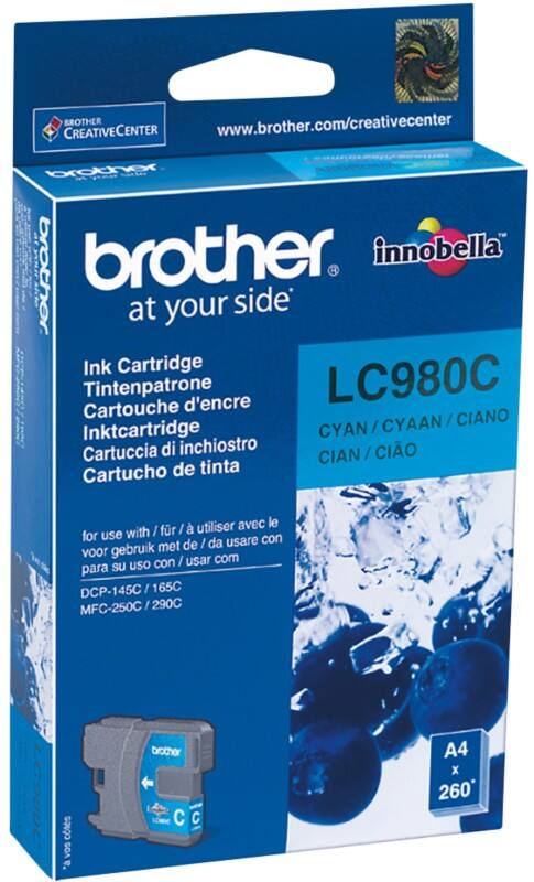 Cartouche jet d'encre Brother LC980C D'origine Cyan