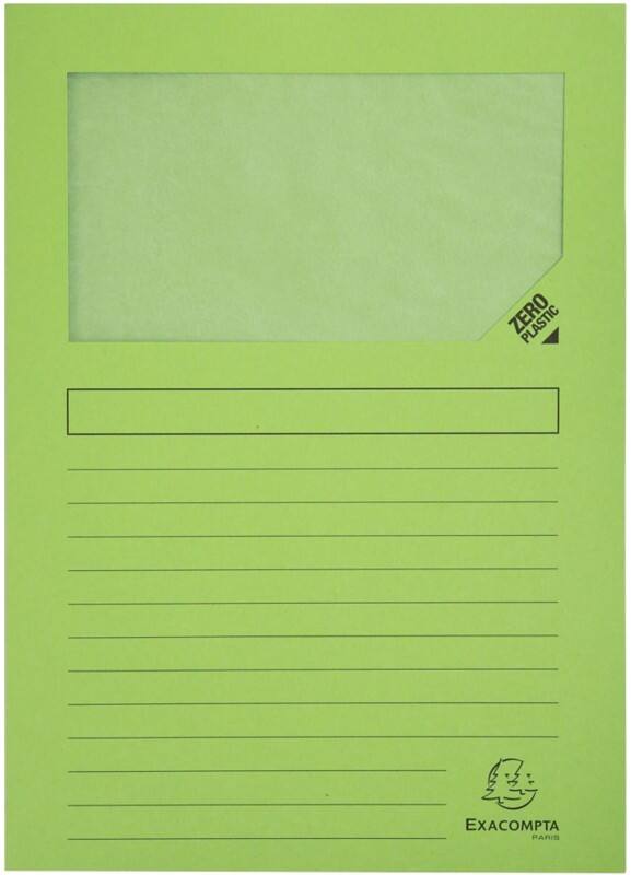 Exacompta Forever Dossier A4 Vert clair Manille Recyclé 100% 130 g/m² 100 Unités