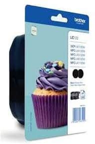 Brother LC123BK Origineel Inktcartridge Zwart Duopack 2 Stuks