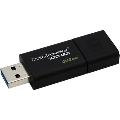Clé USB KingstonDataTraveler 100 G3 32 Go Noir