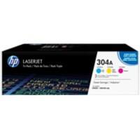 HP 304A originele tonercartridge CF372AM cyaan, geel, magenta multipak 3 stuks