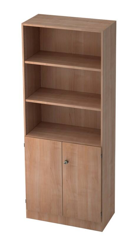 Bibliothèque Hammerbacher Aggloméré 5 Étagères Verrouillable 800 x 420 x 2004 mm Noyer Brun