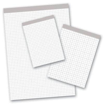 Bloc-notes Ursus Style A4 Quadrillé Agrafé Papier Blanc Sans perforation 200 pages 5 unités