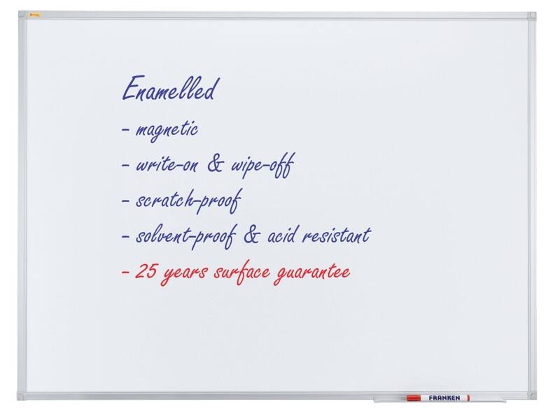 Tableau blanc Franken Magnétique Simple face 150 (L) x 100 (H) cm Blanc