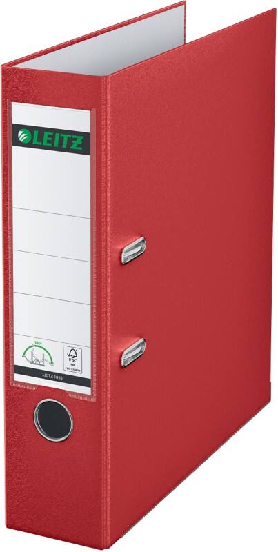Leitz 180° Breed Ordner A4 82 mm Rood 2 Ringen 1010 Kunststof Glad Staand